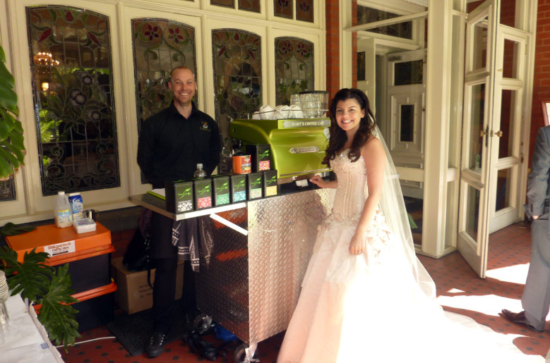 coffee cart hire wedding