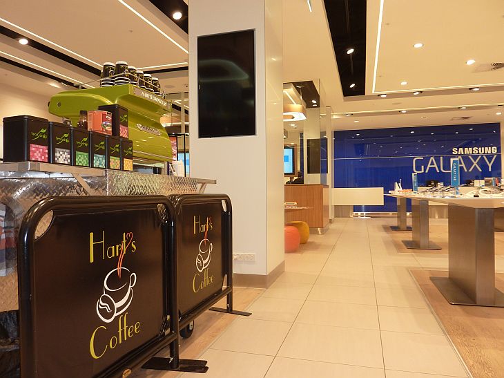 coffee cart samsung store highpoint